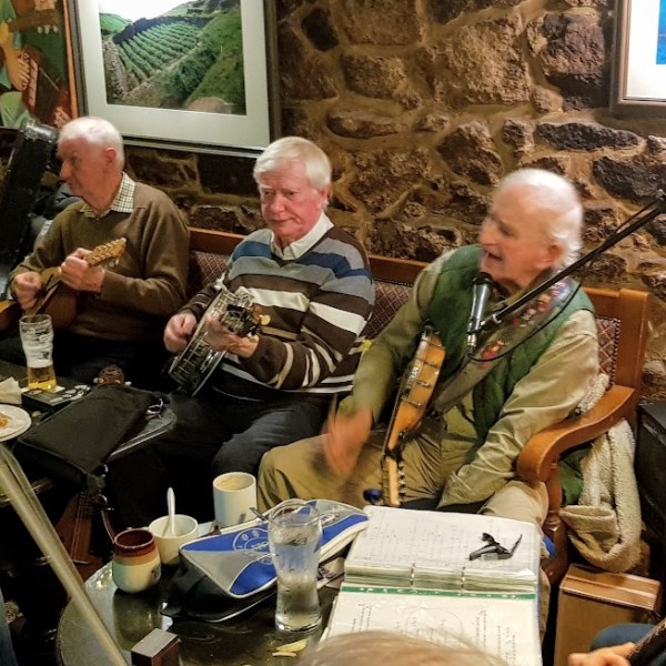 a group of people sitting at a table